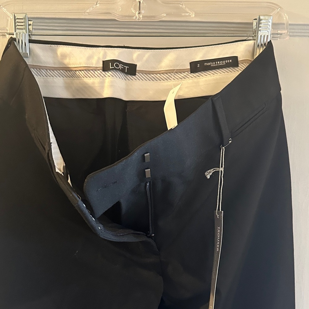 Loft Marisa Trouser Pants, Size 2, NWT, black